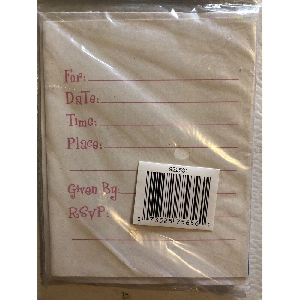 Greenbrier Birthday Party Butterfly Invitations w Envelopes NEW 4 PACKAGES